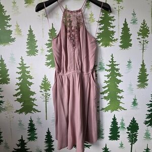 Kendall + Kylie For Pacsun Goddess Neck Crochet Inset Dress